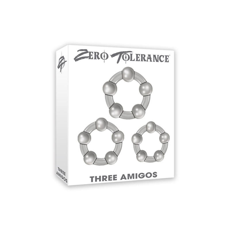 Three Amigos - Cock Rings Set of 3 - Clear